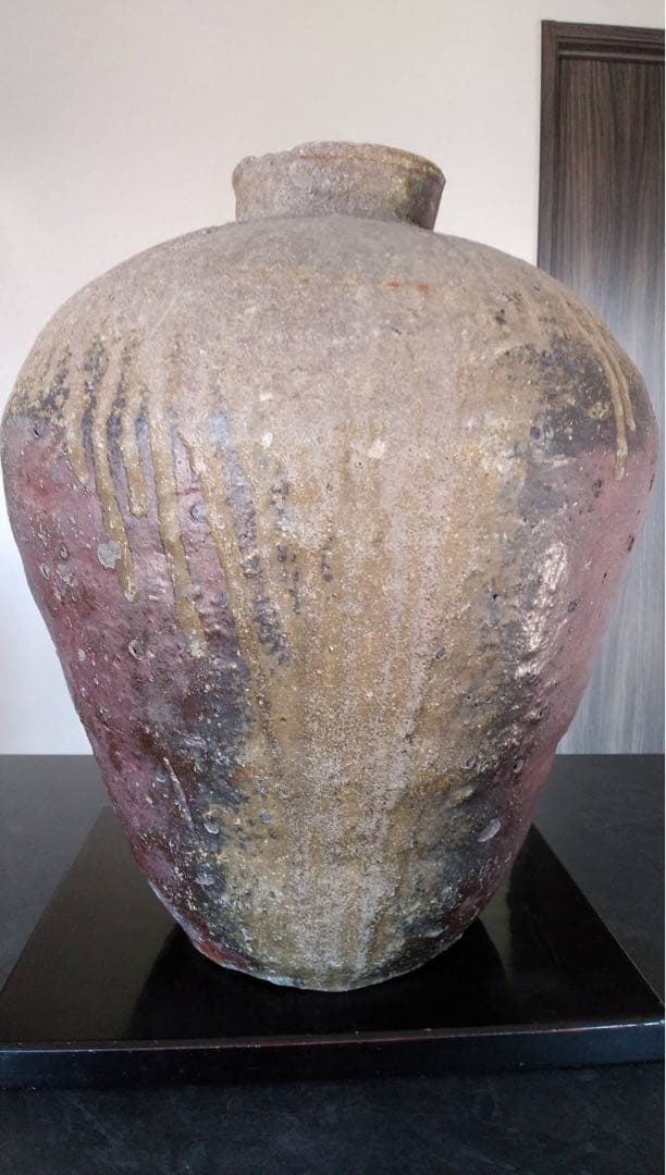 丹波焼　アンティーク　古丹波壺　古道具　六古窯　古美術　花器 8/02/CUBE/日本六古窯「古丹波の美」展