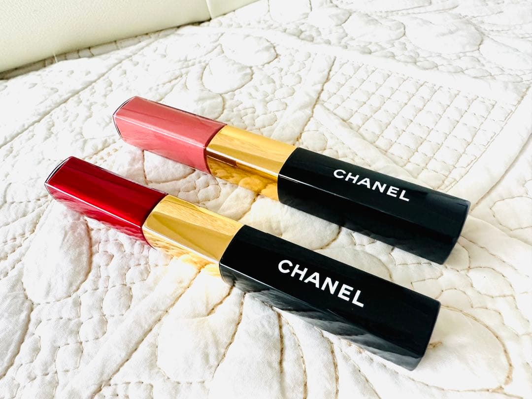 シャネル２本☆ルルージュデュオウルトラトゥニュ40ライトローズ47ダーリンレッド ル ルージュ デュオ ウルトラ トゥニュ 2 In 1 リクィッド リップ