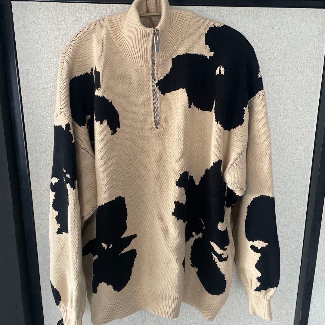 に*ん様 AMBERGLEAMバイカラーハーフジップセーター 188511a9e474b63cf35df81a0b093a