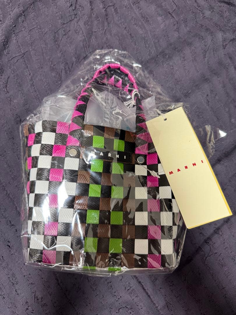 SALE MARNI マルチカラー チェック柄 かごバッグ 楽天市場】MARNI マルニキッズ ハンドバッグ かごバッグ バスケット