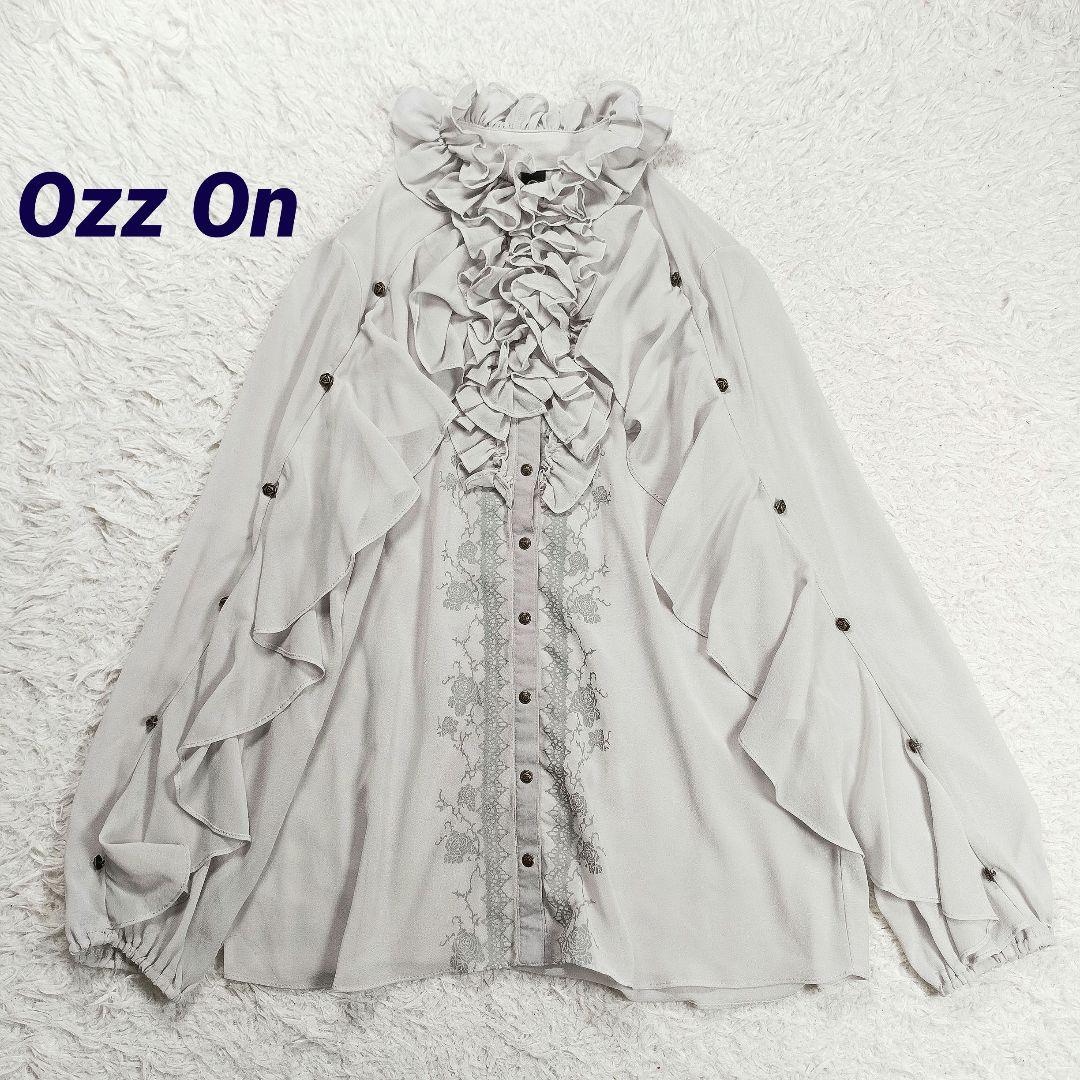 極美品✨オッズオンジャパン　ローズプリント シフォンブラウス　フリル　F フリルカラーリボンシフォンブラウス – pium