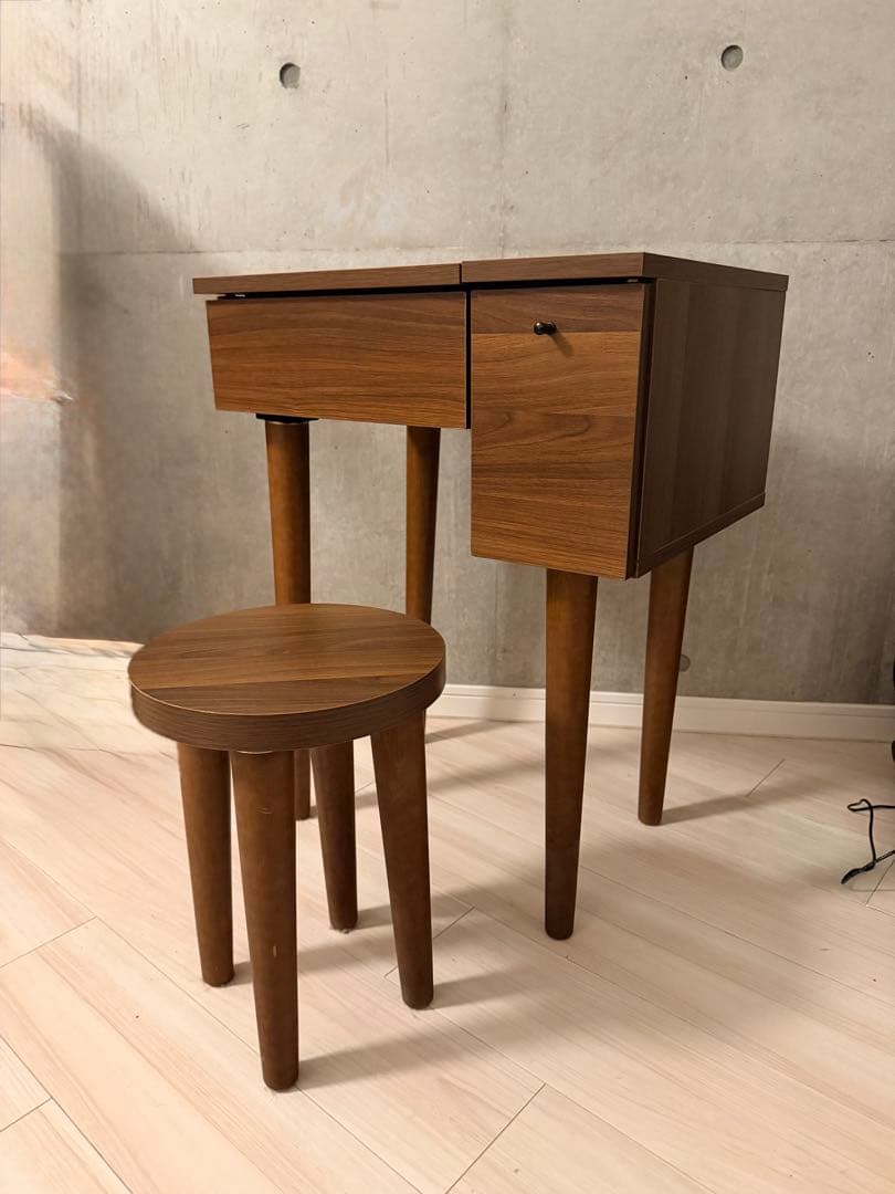 モダン木製ドレッサー（鏡付き）＋スツール セット 楽天市場】ドレッサー スツール セット 三面鏡 姫系 収納 引き出し