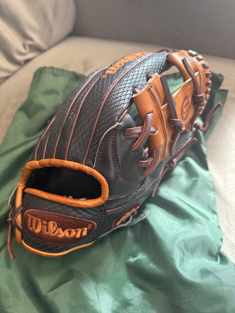 Wilson 軟式グローブ 黒/茶　DUAL RHK86H wil24fw ウイルソン（Wilson）（メンズ）軟式用グラブ 内野手 野球グローブ