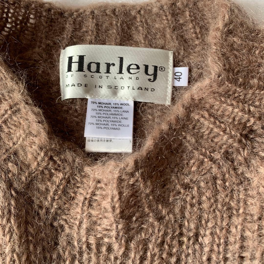 スコットランド製Harley モヘヤニットセーター 40 ベージュ Harley of Scotland（ハーレーオブスコットランド）の「[ハーレー］ SC
