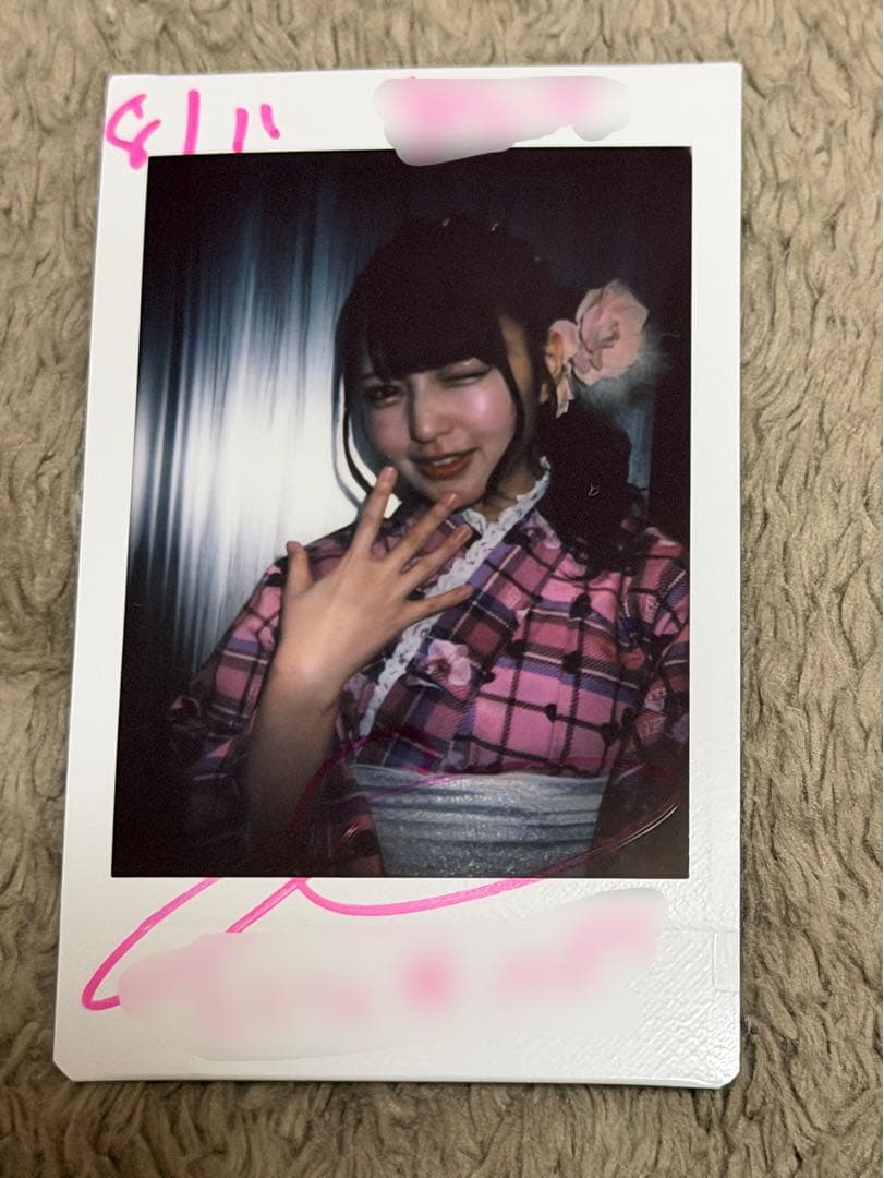 iLiFE! 那蘭のどか チェキ コメント サイン入り - メルカリ