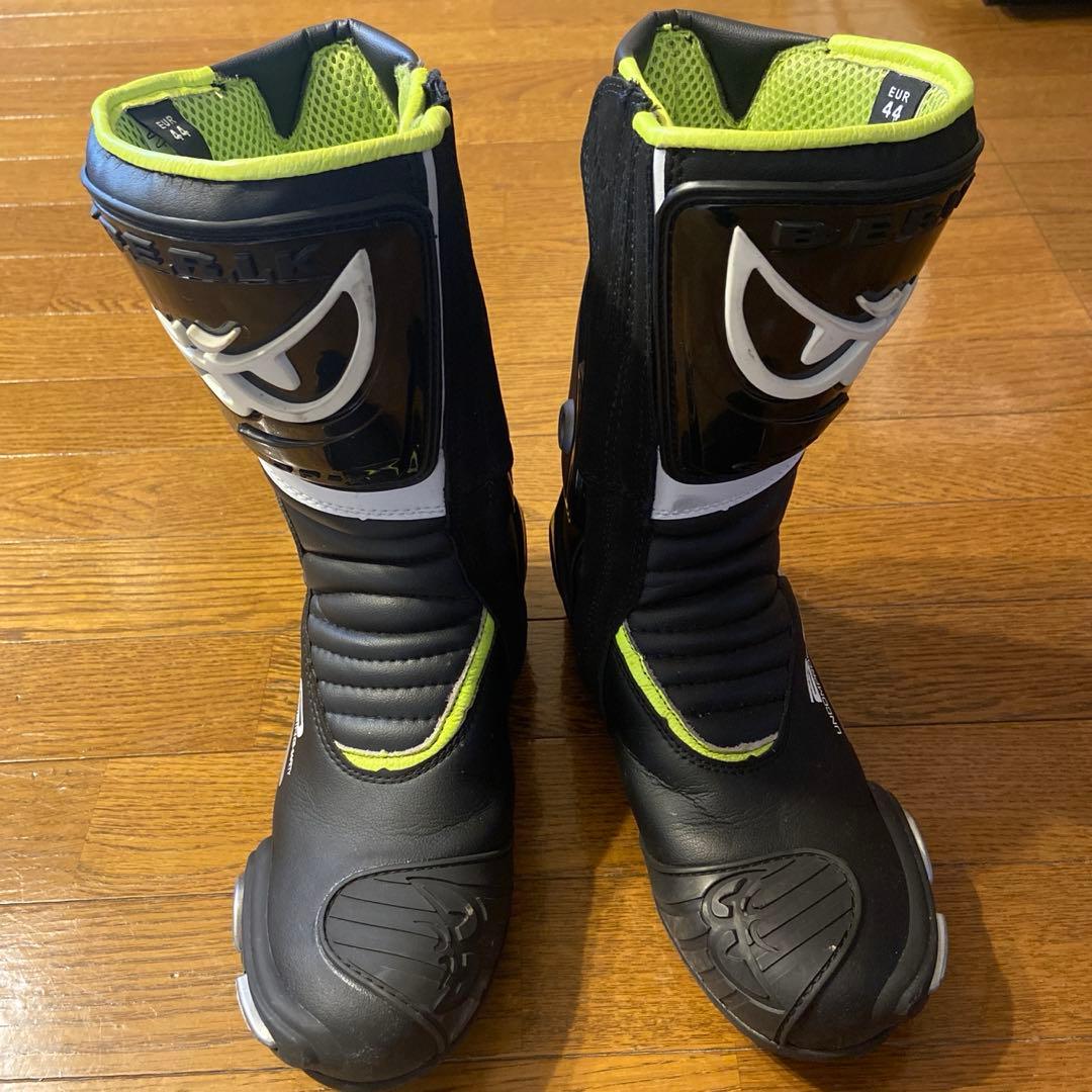 バイク用ブーツ 黒/緑　EUR44 試着無料】ガエルネ Gロケット ゴアテックス - 防水 バイク ブーツ
