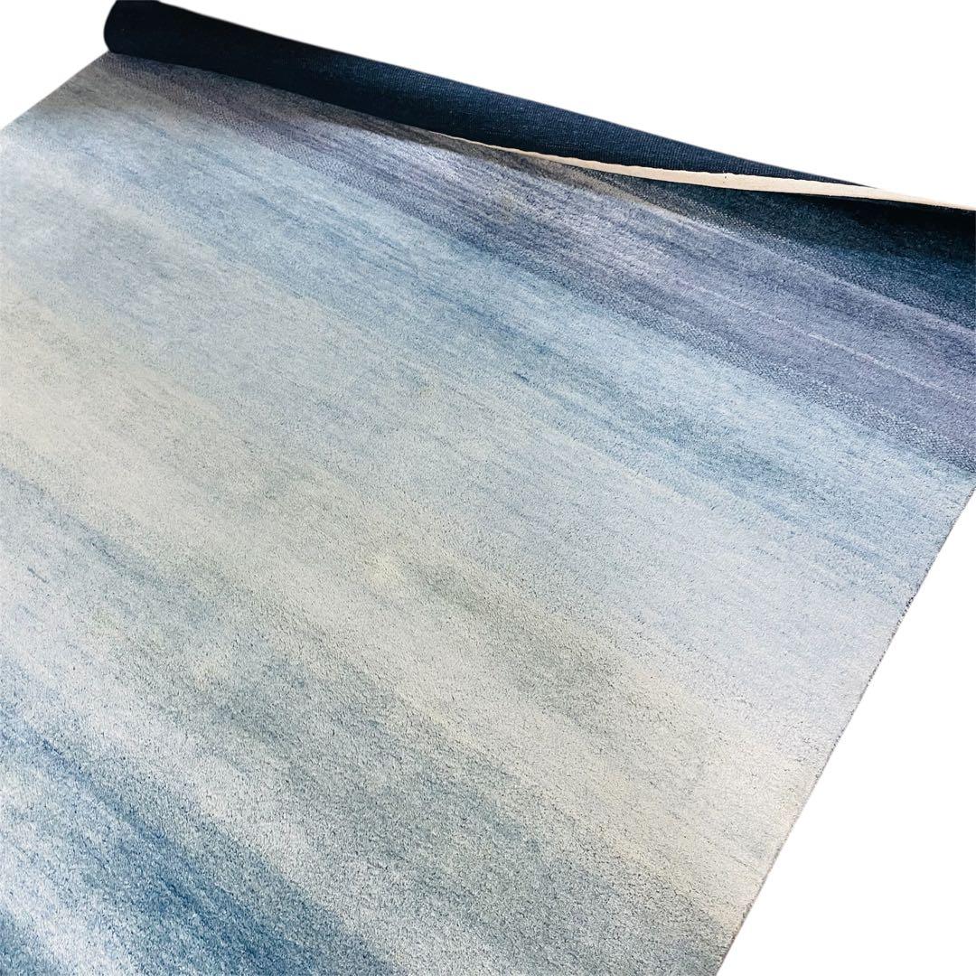 ハグみじゅうたん　ておりセカンドコレクション　ブルー　保証書付　200×250 ハグみじゅうたん ておりセカンドコレクション ブルー 保証書付 200