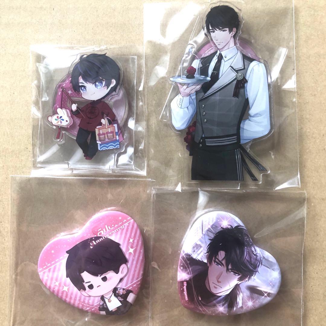 恋プロ　ゼン　アクスタ　缶バッジ　セット 恋とプロデューサー 推し缶バッジセット ハク/シモン/キラ/ゼン